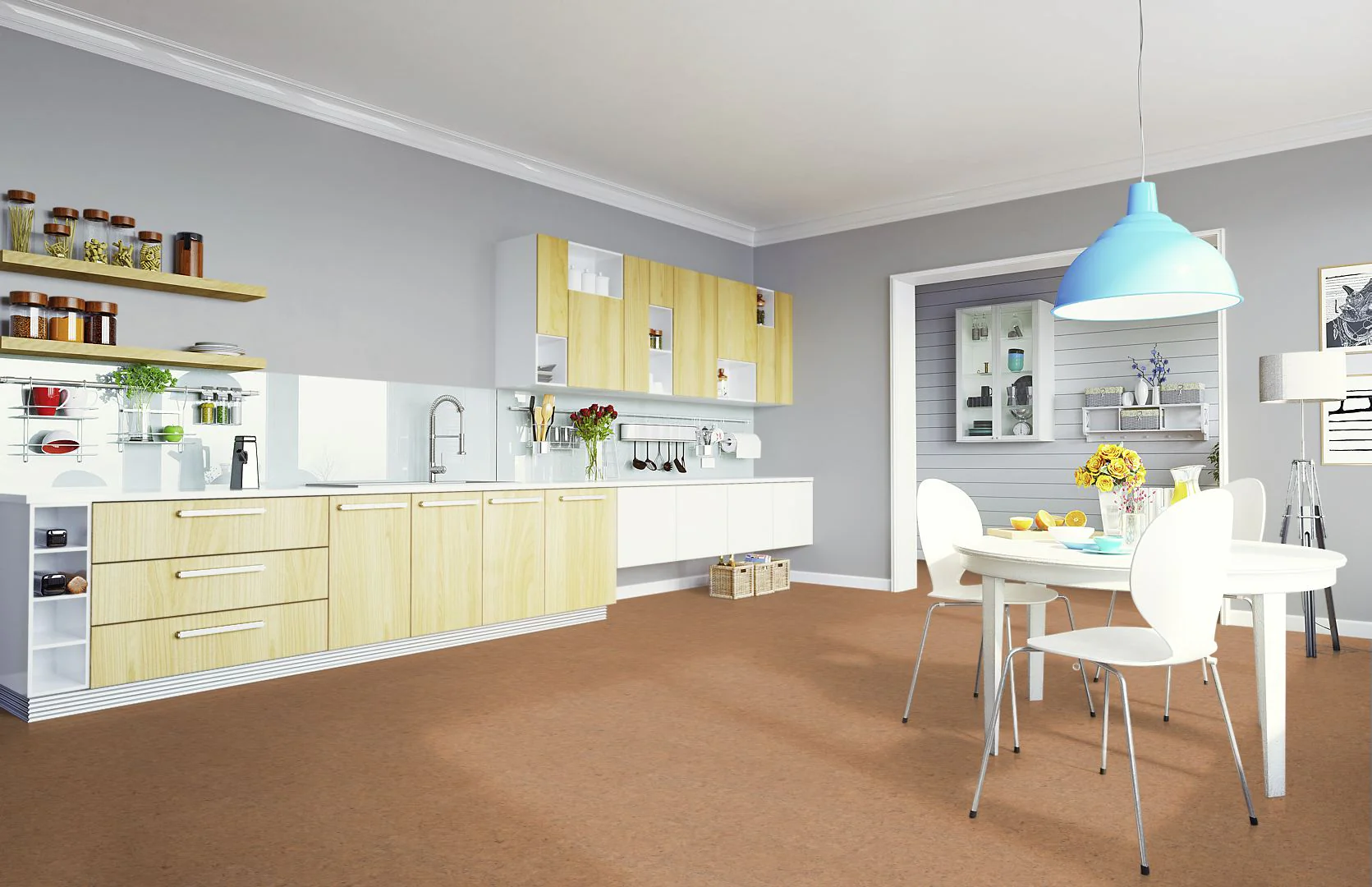 NaturTrend Cork Floating Floors Klassik Sand - Image 4